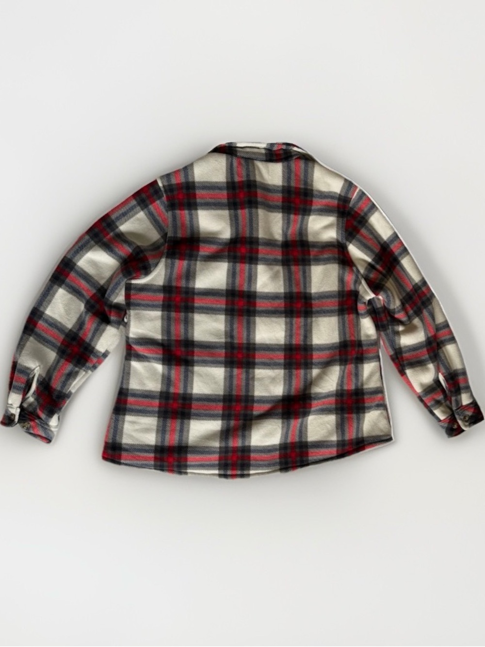 Victory Outfitters Plaid Sherpa Lined Fleece Shacket Jacket Red White Blue XL - Picture 3 of 12